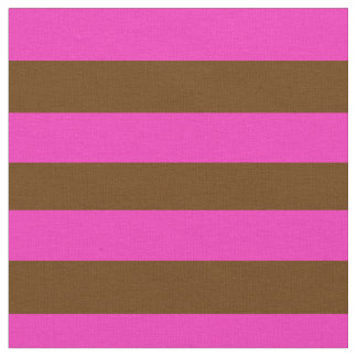 Heldere roze, coco bruine stipe, strepen stof