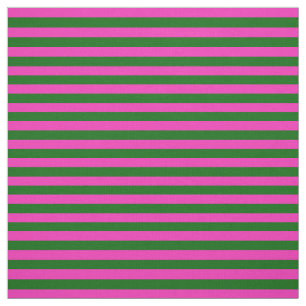 Heldere roze, eilandgroene stipe, strepen stof