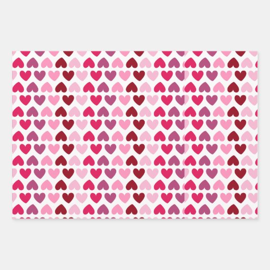 Heldere roze en paarse harten Valentijnsdag Inpakpapier Vel (Voorkant 2)