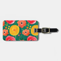 Heldere roze, gele en groene bloemen