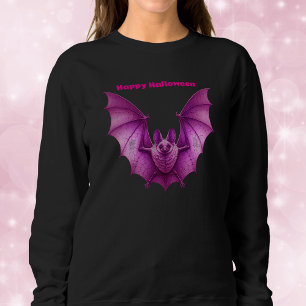 Heldere Roze Gotische Spooky Vliegende Vleermuis v Trui