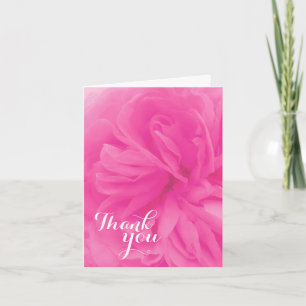 Heldere roze roze dank je vriendenkaart bedankkaart