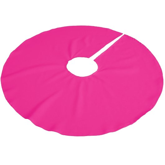 Heldere roze roze hexcode FF007F Kerstboom Rok (Gekanteld)
