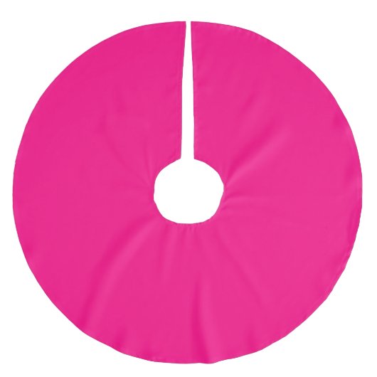 Heldere roze roze hexcode FF007F Kerstboom Rok (Voorkant)