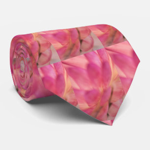 Heldere roze strobloem stropdas