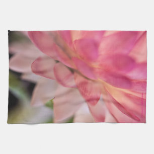 Heldere roze strobloem theedoek