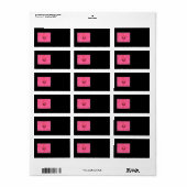Heldere roze ventilator. etiket (Full Sheet)