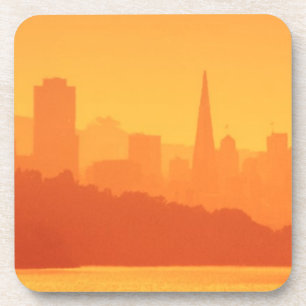 Heldere San Francisco zonsondergang. Drankjes Onderzetter