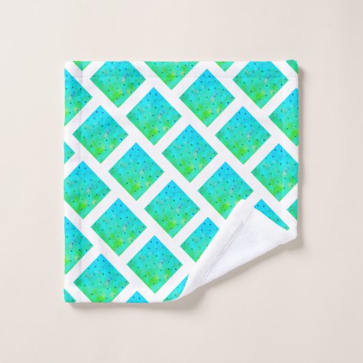 Heldere set handdoekjes voor lentekleurenpatroon bad handdoek (Wasdoekje)