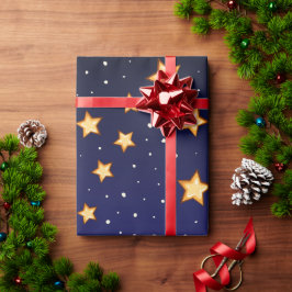 heldere sterren-donkere hemel cadeaupapier