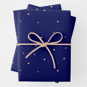 Heldere sterren in Midnight Blue Sky fantastisch Inpakpapier Vel