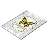 Heldere Transformatie Gele Vlinder Notitieboek (Linkerzijde)