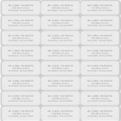 Heldere transparante minimalistische retouradresla sticker (Voorkant)