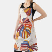 Heldere tropische bloemenhand getrokken schort (Insitu)