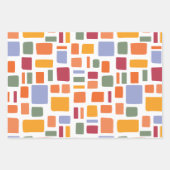 Heldere Tropische kleuren, witte vierkantjes en re Inpakpapier Vel (Voorkant)