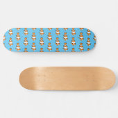 Heldere tropische krulvis skateboard (Horizontaal)