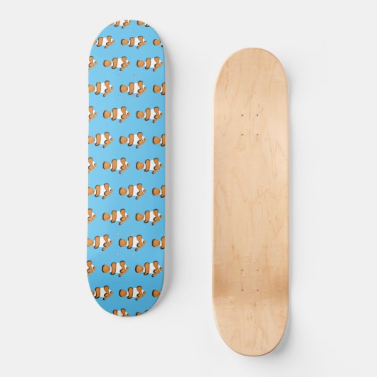 Heldere tropische krulvis skateboard (Voorkant)