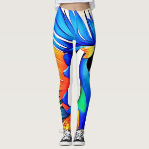 Heldere tropische vogel leggings