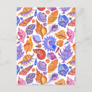 Heldere tropische zeep, met de hand getekend patro briefkaart