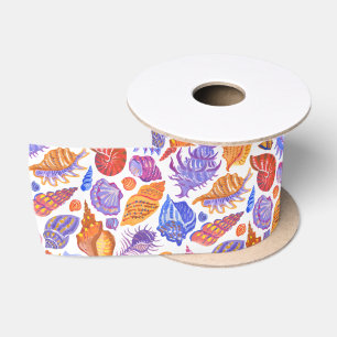 Heldere tropische zeep, met de hand getekend patro lint