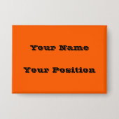 Heldere True Oranje effen kleur Button (Voorkant)