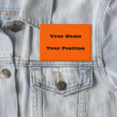 Heldere True Oranje effen kleur Button (Insitu)