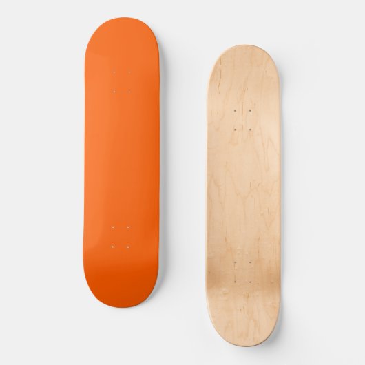 Heldere True Oranje effen kleur Skateboard (Voorkant)