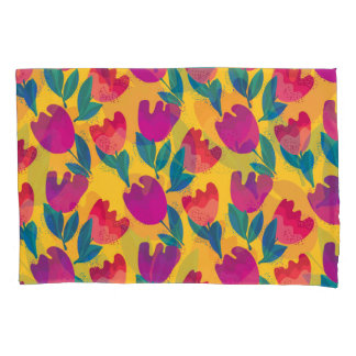 Heldere tulpenbloemen: Elegant naadloos Kussensloop