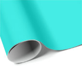 Heldere Turquoise Solid Color Cadeaupapier (Rol Hoek)