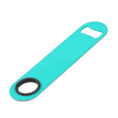 Heldere Turquoise Solid Color Speed Flessenopener (Voorkant Gekanteld)