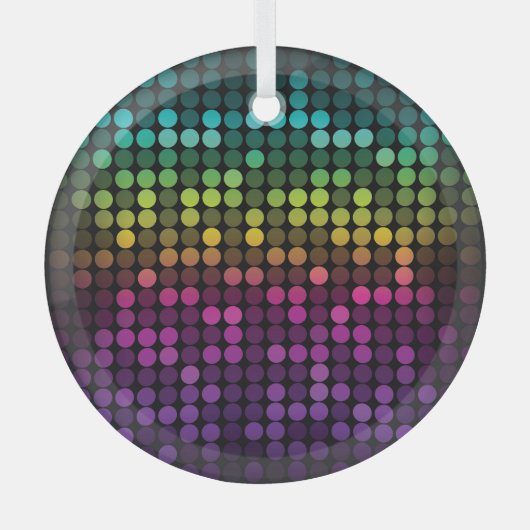 Heldere veelkleurige Abstracte kunst Glas Ornament (Voorkant)