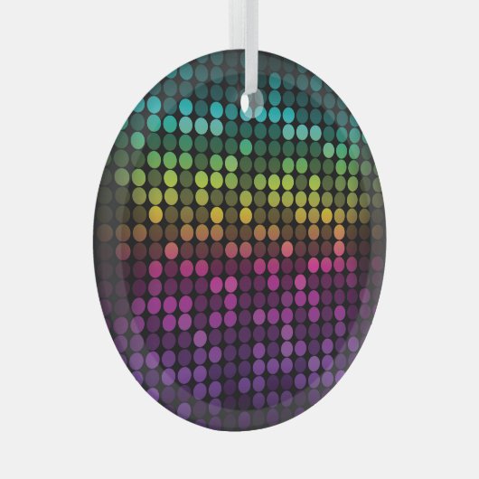 Heldere veelkleurige Abstracte kunst Glas Ornament (Voorkant Rechts)