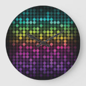 Heldere veelkleurige Abstracte kunst Grote Klok (Voorkant)