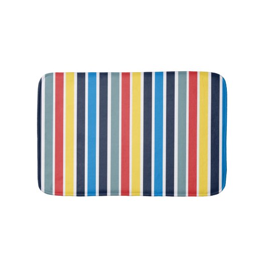Heldere verticale strepen met meerdere kleuren. badmat (Voorkant)