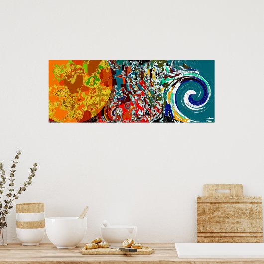Heldere verwarring - Abstract Poster (Keuken)