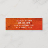 Heldere vet textuur mini visitekaartje (Achterkant)