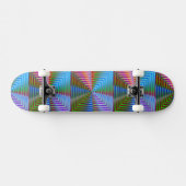 Heldere vierkantjes skateboard (Horizontaal)