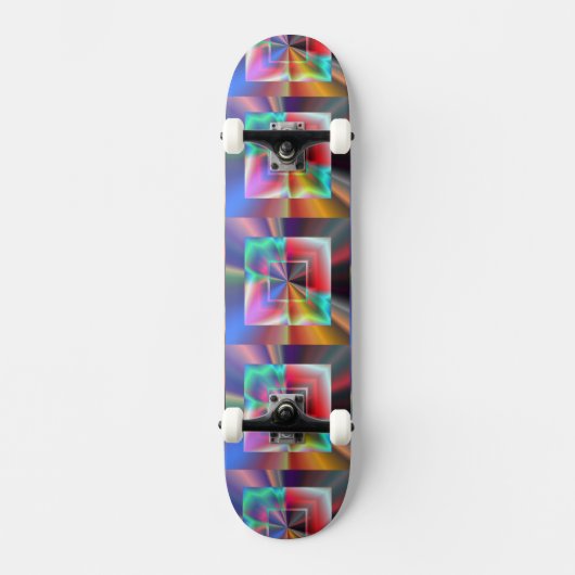Heldere vierkantjes skateboard (Voorkant)