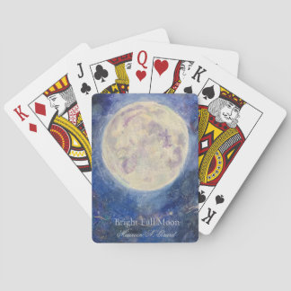 Heldere Volle Maan Nachtelijke Hemel Maureen Girar Pokerkaarten