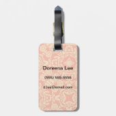 Heldere, warme achtergrond in stijl. bagagelabel (Achterkant verticaal)