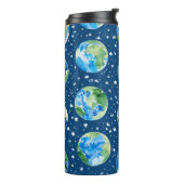 HELDERE WATERVERF AARDE DAG PLANETEN THERMOSBEKER (Gedraaid links)