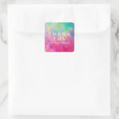 Heldere Waterverf bedankt voor uw inzet Vierkante Sticker (Tas)