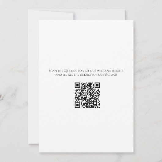 Heldere Waterverf Bloemen Moderne QR Code Trouwen Save The Date (Achterkant)