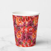 Heldere waterverf bloemencollage papieren bekers (Rechts)