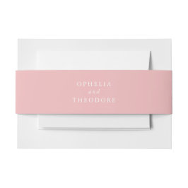 Heldere Waterverf Botanische Blush Roze bruiloft Uitnodigingen Wikkel