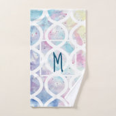 Heldere waterverf monogram handdoekset bad handdoek (Handdoek)