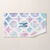 Heldere waterverf monogram handdoekset bad handdoek (Handdoek)