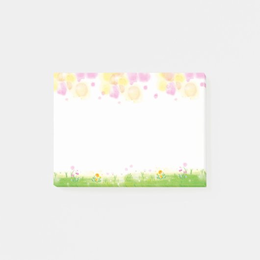 Heldere Waterverf Wild Spring Flowers Post-it® Notes (Voorkant)