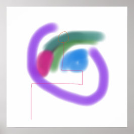 Heldere wervelende vormen poster