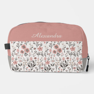 Heldere wilde bloem bladeren toilettasje